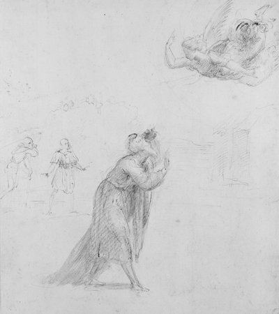 Recto: The Angel appearing to Joachim, WA1846.204 by Raffaello Sanzio Raphael